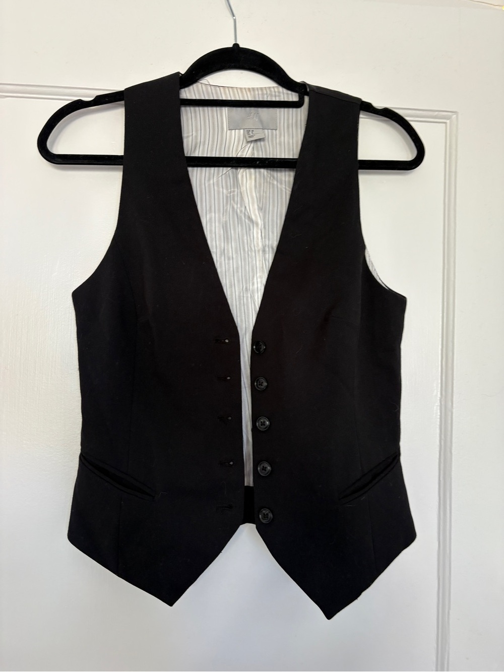 H&M Black Women's Tailored Vest
